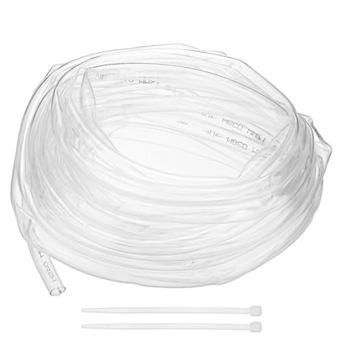 M METERXITY Vinyl Tubing 12mm ID x 14mm OD 30ft Flexible Plastic Tube with 2 Hose Ties, Lightweight Hybrid PVC Hose for Water Gardening/Airline/Aquarium Tubing [Clear] - size: 12mm ID x 30ft