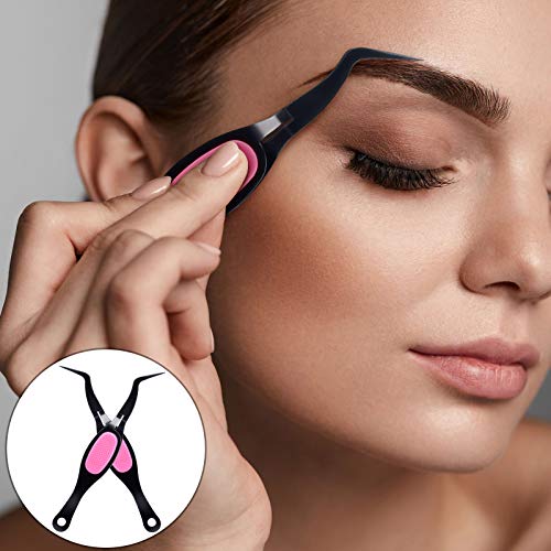 Mudder 3 Pieces Reverse Craft Tweezers Crossing Lock Tools Stainless Steel Tweezers Grip Precision Curved Beading Jewelry Tools for DIY Craft Supplies
