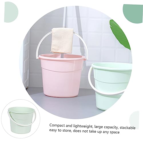 Garneck Elegant Green Cleaning Bucket Lightweight Easy to Carry Pp Material Bucket - color: Green