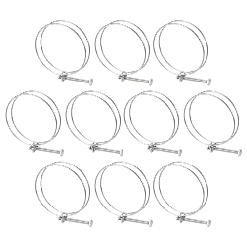 uxcell 10Pcs Double Wire Hose Clamp, 98-105mm Adjustable Stainless Steel Wire Hose Clips with M8 Bolt for Dust Collection Hose, Pump Hose Pipe - size: 98-105mm