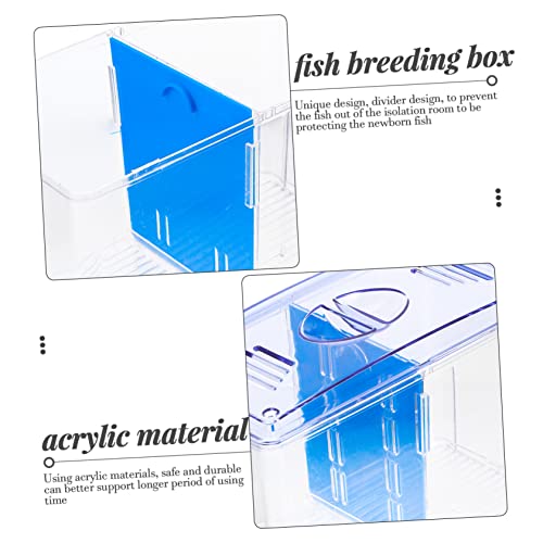 TOYANDONA Desktop Fish Breeding Box Mini Acrylic Isolation Tank for Betta Fish Lightweight and Easy to Clean Breeding and Hatching