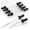 Herain 8 Pack Glass Pipette Eye Dropper, 4 Short Bent & 4 Long Straight Tips, 1 ml Ear Droppers for Essential Oils, Lab, Crafts, Measuring and Transferring a Variety of Liquids - style: Large Rubber Bulb-8pcs-Short Bent Long Straight