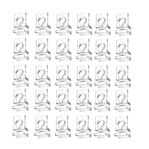 30 Pieces Aquarium Lid Clips for Rimless Aquariums Aquarium Accessories Hose Fixing Clips Aquarium Lid Support Stand Clamps, for 5mm