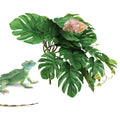 Hermit Crab Climbing Toy, Reptile Plants for Aquarium, Hanging Plastic Simulated Turtle Leaf Plant with Suction Cup, Reptile Tank Habitat Decor Accessories for Lizards Geckos Bearded Dragons Snake