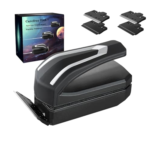 Carefree Fish Aquarium Starship Troopers Magnetic Cleaner Stainless Steel Blades 4Pcs for Size M and L - size: ML