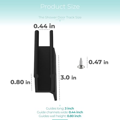 Framed Sliding Shower Door Replacement Parts Compatible with Basco Alumax Shower Doors - Includes Finger Pull Handle, Towel Bar Bracket and Bottom Track for Showerdoor
