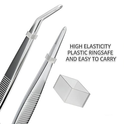 8In SUS304 Straight Tweezers Tongs, Stainless Steel Cooking Tweezers Dishwasher Safe for Grilling, Baking (8In SUS304 Straight Tweezers) - color: 8in Sus304 Straight Tweezers
