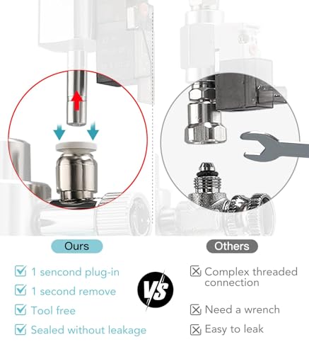 Aquarium CO2 System Generator Kit, Carbon Dioxide Reactor with Solenoid Valve for Planted Tank, 2.4L G600 - color: G600