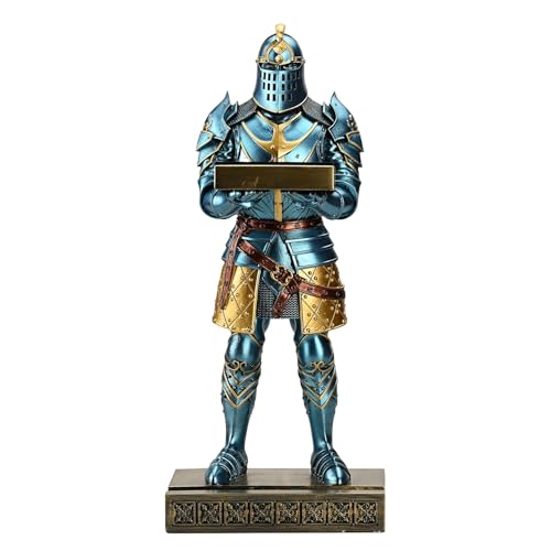 King's Guard Headphone Stand Watch Display Stand Jewelry Bracelet Necklace Holder Trays Towers Warrior Knight Mobile Phone Stand for Office & Home 12.20 Inch (Blue) - color: Blue