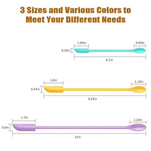 Silicone Spatula Set (6Pcs) - Mini Scraper Tool for Beauty & Food - Reach Every Last Drop, Multi-Size Spatulas for Makeup Jars, Lotion Bottles & Kitchen Containers (Color #4) - color: Color #4