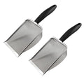 2PCS Stainless Steel Reptile Scooper Set - Fine Mesh Substrate Sifter Scoops for Litter Cleaning, Metal Sand Shovel Combo for Efficient Corner Cleaning and Substrate Sifting in Sand Bedding