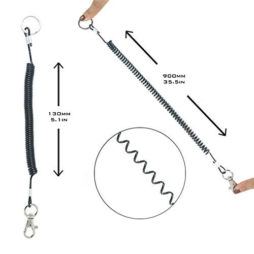 M MAXIMUMCATCH Maxcatch Magnetic Fly Fishing Net Release Holder Retractor with Carabiner Clip and Lanyard - color: Orange+Retractable Coil (1pc)