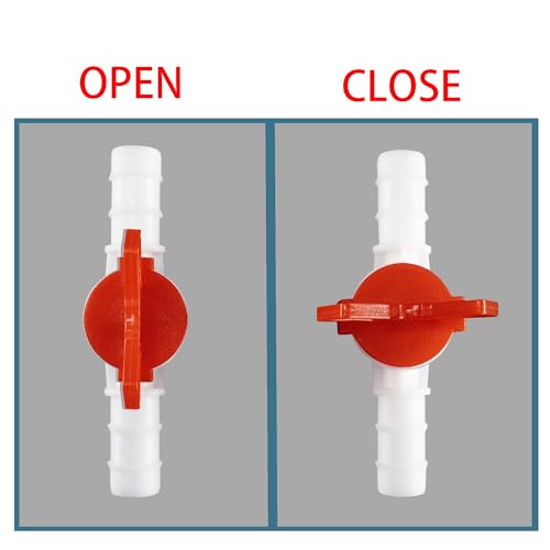 5/8-Inch Drip Irrigation Barbed Valve, 2PCS Plastic Butterfly Valves for Drip Irrigation and Aquariums, White - size: 5/8 Inch