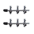 TAODAN 2PCS 3-Way Aquarium Metal Gang Manifold Air Line Control Valve Air Tap Air Splitter Stainless Steel Air Flow Splitter Pump Lever Valve - size: 72x28x22mm 3-Way