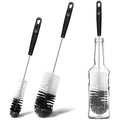 2 Pcs Bottle Brushes Set, Long Thin Flexible Bendable Flexible Cleaner for Narrow Neck Bottles, Water/Wine/Beer/Baby Bottles, Pipes, Tubes, Hoses, Teapots - Bendable & Dishwasher Safe