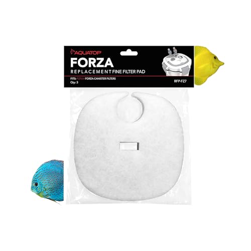 Aquatop Replacement White Filter Pads, 3 Pack – Fits Aquatop’s Forza FZ7 UV Canister Filters, Aquarium Filter Refills, Keeps Water Crystal Clear, Fish Filter Cartridge for Dirt & Debris - size: FZ7