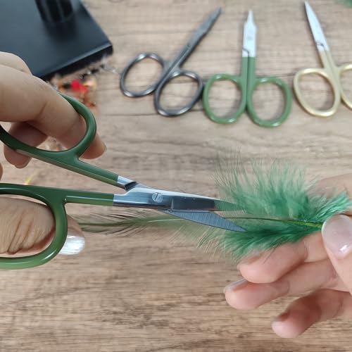 Fly Tying Scissor All Purpose 4inch Straight Scissor (gunsmoke) - color: Gunsmoke