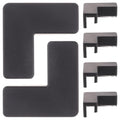 Alasum 6pcs Silicone Corner Protectors for Aquarium and Pet Carrier, Medium Black Anti-Collision Bumpers, Flexible Edge Guards for Babyproofing Furniture and Table Safety