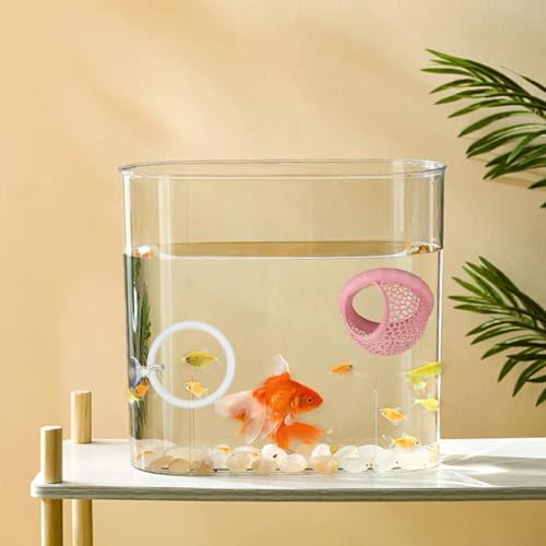 Betta Hammock & Fish Toys Set, Aquarium Betta Fish Training and Feeding Rings, Floating Bettas Hide & Shrimp Cave, Decorative Accessories for Small Fish Tanks