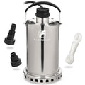 FLUENTPOWER 3/4HP Submersible Sump Pump, 3300GPH Stainless Steel Utility Water Pump, Manual Control with 26-Foot Cord for Pool Tub Garden Pond Basement Flood Cellar Draining - style: 3/4HP 3300GPH Stainless Steel