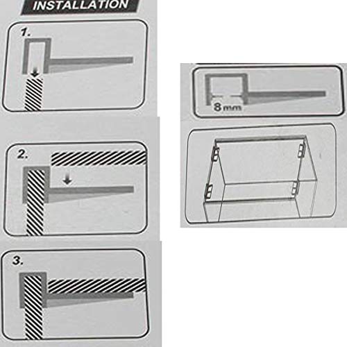 Weilan Aquarium Lid Clips 8mm Fish Tank Glass Cover Lid Support Holder Clear Acrylic for Rimless Aquariums 12PCS Aquarium