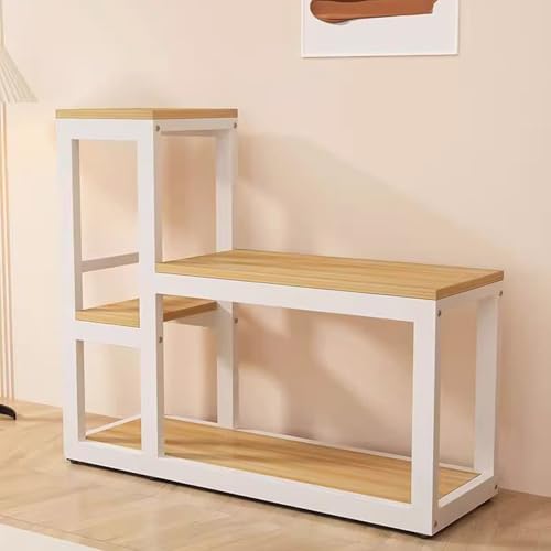 Metal Fish Tank Stand, Non-slip Pads, Multi-tiered Design, Sturdy Support(White B,110cm/43.3in) - color: White B, size: 110cm/43.3in