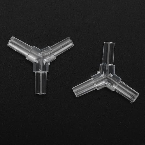 30Pcs 4mm Transparent PVC Air Tubing Splitter Kit - L Shape 3 Way 4 Way Connector for Aquarium Air Pump Accessories(3 Way Adapter) - style: 3 Way Adapter