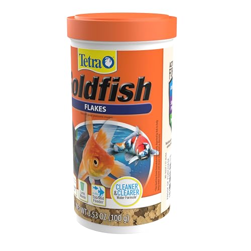 Tetra Goldfish Flakes, Nutritionally Balanced Diet for Aquarium Fish, Vitamin C Enriched Flakes, 3.53 oz - size: 3.53 Ounce (Pack of 1)