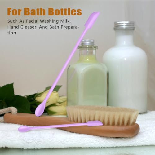 Silicone Spatula Set (6Pcs) - Mini Scraper Tool for Beauty & Food - Reach Every Last Drop, Multi-Size Spatulas for Makeup Jars, Lotion Bottles & Kitchen Containers (Purple) - color: Purple