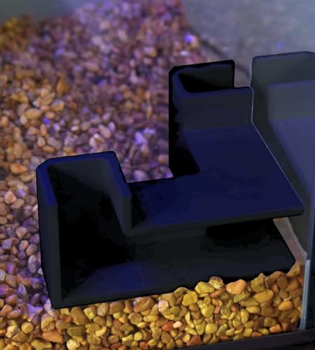Chatelet Aquarium Underground Tunnel | Fish & Shrimp Hideout for Aquariums | Unique Underground Viewing Tunnel | Made in USA (Corner Tunnel, Black) - color: Corner Tunnel, Black