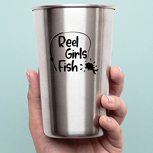 Decal Stickers of Girls Fish (Black) (Set of 2) Premium Waterproof Vinyl Decal Stickers for Laptop Phone Accessory Helmet Car Window Mug Tuber Cup Door Wall - Bicver1D44381Blw19Y24 - color: Black, size: 4.4'' x 3.8''