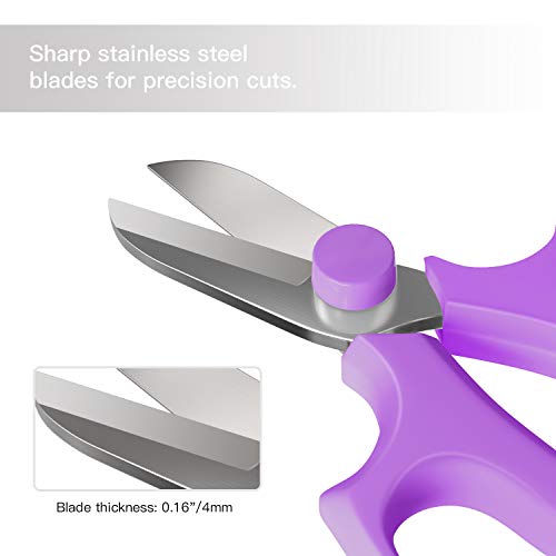 Housolution Flower Scissors, Strong Floral Shears, Premium Steel Garden Pruning Shears Floral Fruits Leaf Scissors Hand Pruner Snip Trimming Tool for Gardening Flower Arrangement, Purple - color: Purple, size: 1 Pack