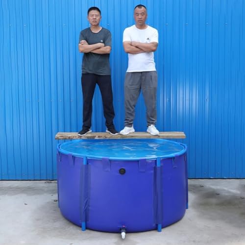 Portable Above Ground Pool - Flexible PVC Liner, Free-Standing Canvas Pond for Koi/Fish Holding Tank (2.5x0.8m) - Perfect Outdoor Water Feature for Gardens and Backyards - size: 2.5x0.8 m