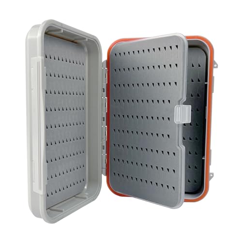 Aventik Large Capacity Waterproof Fly Fishing Box 4-Layer Foam Tackle Fishing Box for Freshwater Saltwater Streamer Storage(H039B) - style: H039B