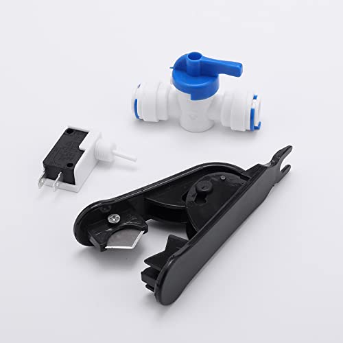 Electronic Float Ball Valve, Water Purifiers Float Valve Kit for Water tank Aquaculture Water Level Control (Included: 10M 3/8 inch PE Pipe+Hose Cutter+Float Valve+Ball Valve) - style: Electronic