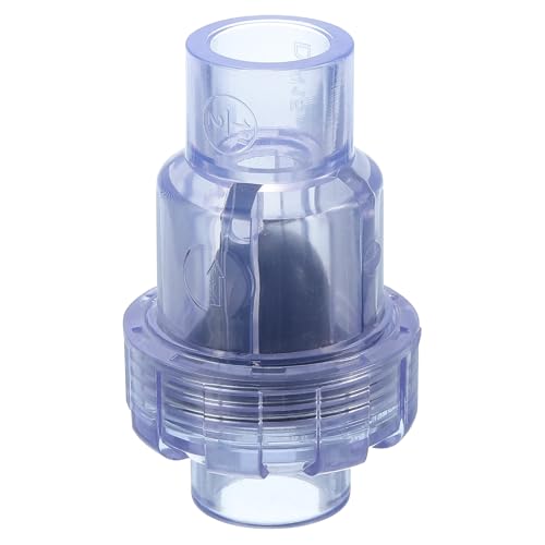uxcell UPVC Check Valve, 20mm ID Single Union Check Valve Fit 1/2" OD Pipe DN15 Slip Swing No-return Valve for Backflow Prevention, Clear - size: 0.5 Inch