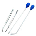 Aquarium Reptile Fish Feeder Tool Set – 2 Coral Feeder Pipettes (18.5 Inch), 11.81 Inch Stainless Steel Curved & Straight Tweezers, Long Handle Tools for Reef Tank & Terrarium Care