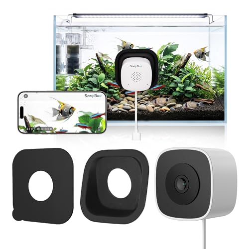 3MP 2K AI Reptile & Aquarium Camera with Angle Magnetic Mount, Close-Focus Lens for Fish Tank Terrarium Lizard Snake Pet, 2.4G&5GHz WiFi, 24/7 Recording, Anti-Glare & No Reflection