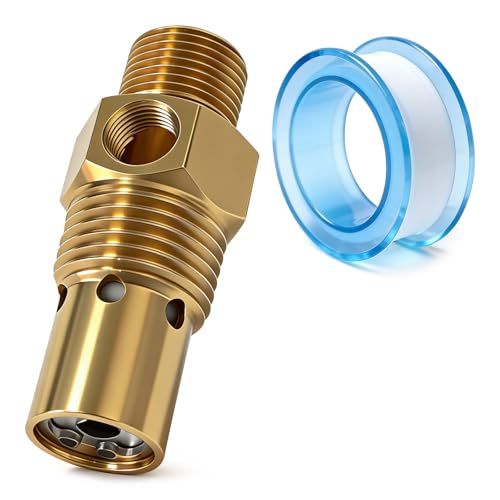 CV221513AV Air Compressor Check Valve Compatible with Campbell Hausfeld 1/2-inch NPT Male Threaded Air Tank x 3/8-inch Compressed Air Hose 1/8-inch NPT Unloader Replace One-way