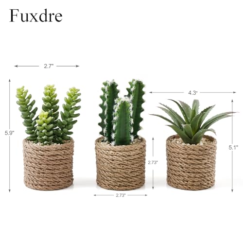 3-Pack Artificial Succulent Plants in Vintage Plastic Pots - Fake Waterproof Succulents Decor for Home, Office, Desk, Shelf - Low Maintenance Indoor Greenery for Bathroom, Living Room, Table Decor - color: Succulent-d-3pcs