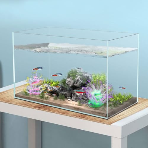 WishLotus Fish Tank Coral Ornaments, Artificial Soft Silicone Aquarium Coral Decorations Colorful Lifelike Glowing Fish Tank Decorations Accessories for Aquarium Landscaping (Purple) - color: Purple