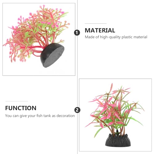 20PCS Artificial Water Plants Fish Tank Adornment Realistic Water Grass Model Aquarium Supplies Decorative Aquatic Plants Mixed Style for Fish Tank Decoration