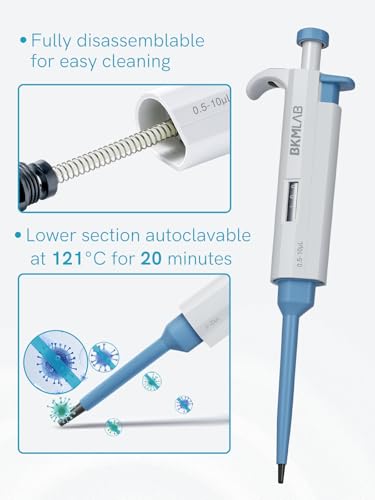 1-10ml Pipette Pen, High Accurate Manual Single Channel Pipette, 100μl Increment, Adjustable Variable Volume Micropipette for Laboratory, Scientific and Industrial Research - size: 1-10mL