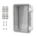 ABS Plastic Dustproof Waterproof IP65 Junction Box Hinged Shell Universal Electrical Project Enclosure Gray, with PC Transparent Clear Cover 5.9 x 3.9 x 2.8inch(150 x100 x70mm) - size: 5.9" x 3.9" x 2.8" (1pc)