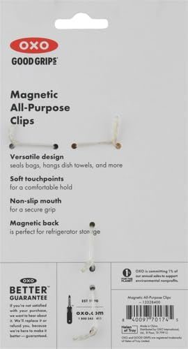 Oxo All Purpose Magnetic Clips, 1 EA - color: Navy Blue/Yellow/Red & Light Blue, size: 4 Piece All-Purpose Set