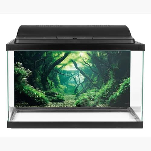 Natural Landscape Fish Tank Background, Aquarium Background, Boutique Aquarium Stickers,30cm,40cm,50cm,60cm,80cm (80 * 150cm, Aquatic Forest-1) - size: 80*150cm