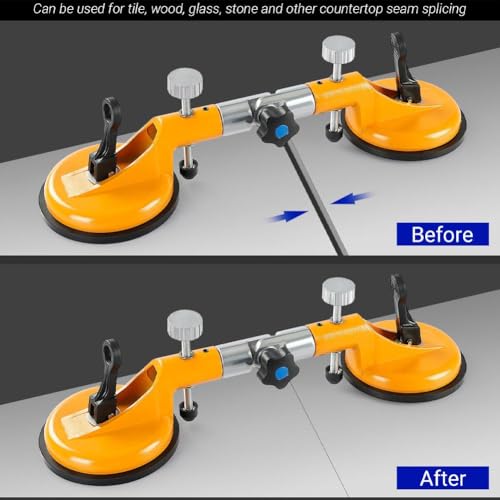Adjustable Height Setter – Professional Countertop Leveling Tool, 2026 Upgraded Vacuum Panel Leveling Tool & Floor Tile Levelings Clamp, Efficient Flooring Tools, Floor Gap Fixer Tools
