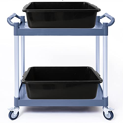 Asking 4-Pack Plastic Commercial Bus Box, 13 L Utility Bus Tub, Black - color: Black, size: 13 L