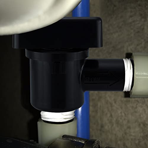 RV Vacuum Breaker Check Valve,Camper RV Black Tank Flush Check Valve,Replace Leak Vacuum Breaker on Black Tank System Loud Noise & Wet Floor,Camper Backflow Preventer Improve Freshwater 571-VAC-CHK-A - color: Black