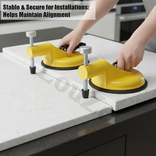 Adjustable Height Setter - Professional Countertop Leveling Tool, Floor Gap Fixer Tool, Stone Countertops Tensioner and Leveler, Tools for Splicing of Slab Countertops (A) - color: A